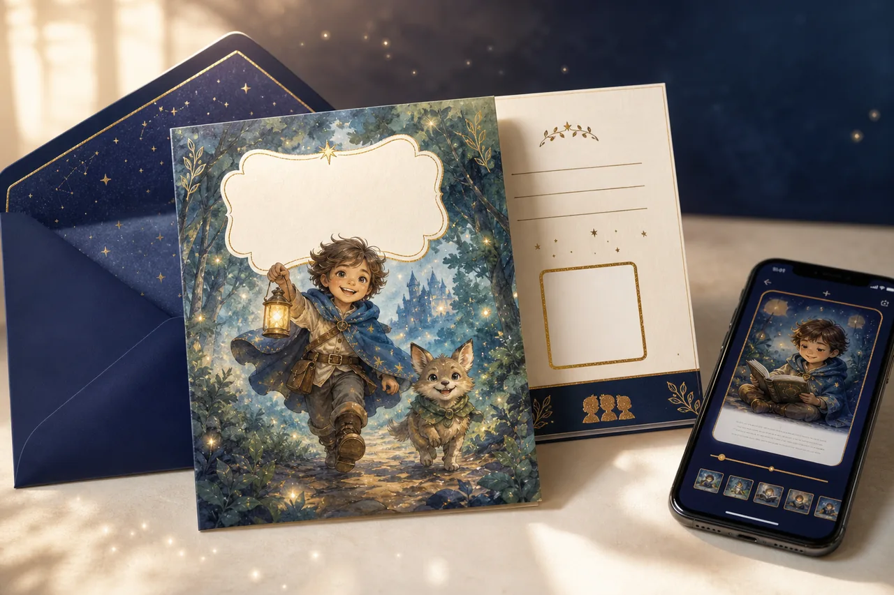 Concepto de tarjeta de seguimiento con la portada personalizada y lector en linea